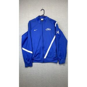 Nike Dri-FIT Track Jacket Mens XL Blue‎ Full Zip Soccer Warm Up Embroidered R 24